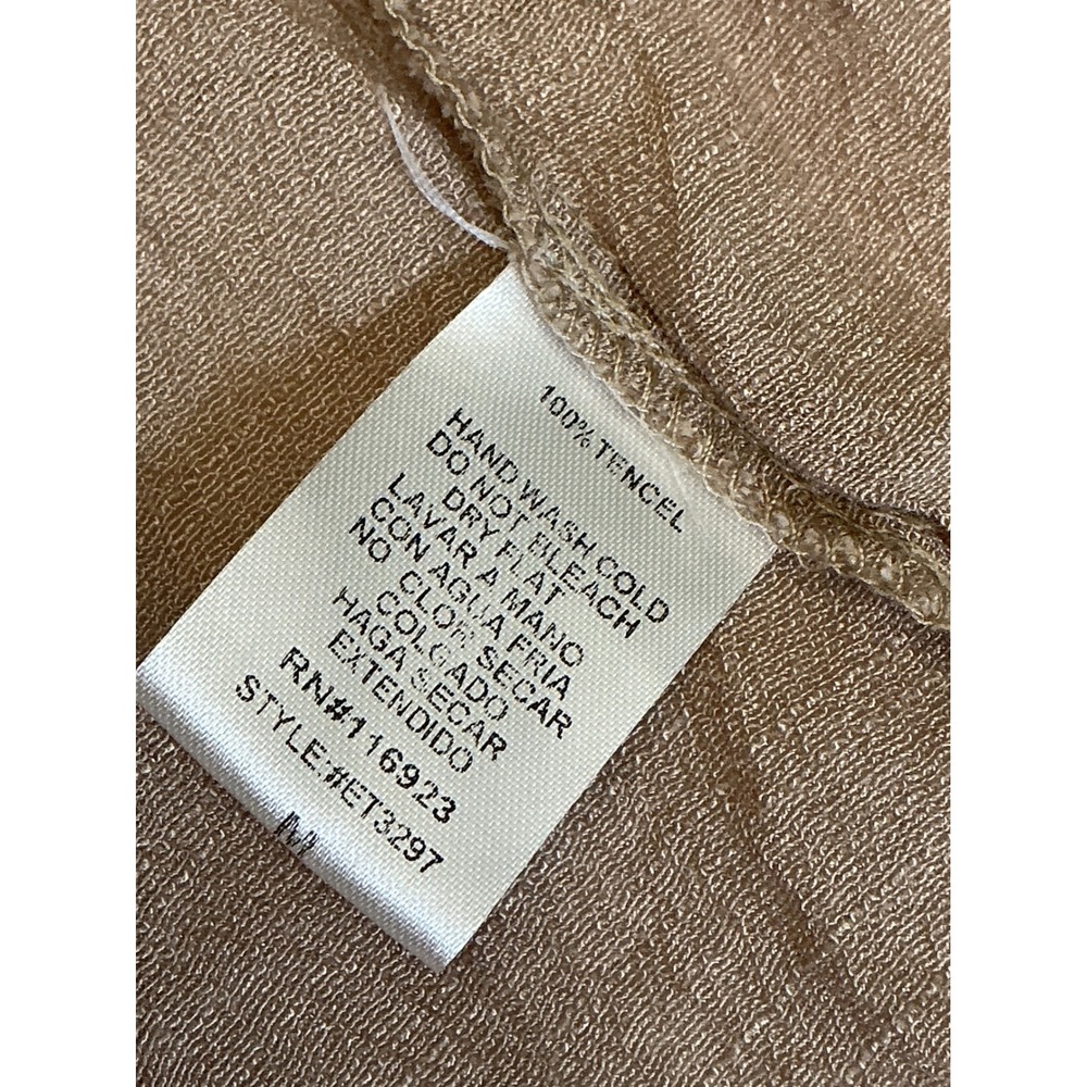 Easel Taupe Tencel Ruffle Tiered Kimono Cardigan ET3297 Mens Size Medium - Picture 11 of 11